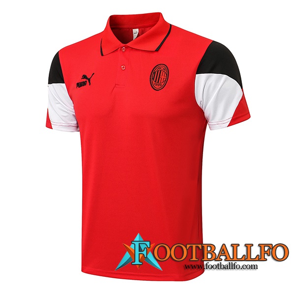 Camiseta Polo AC Milan Blanca/Rojo 2021/2022