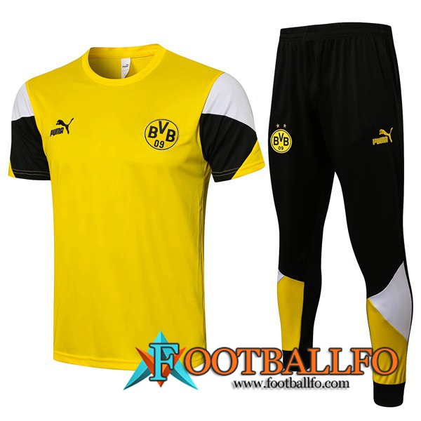 Camiseta Entrenamiento Dortmund BVB + Pantalones Amarillo、Negro 2021/2022