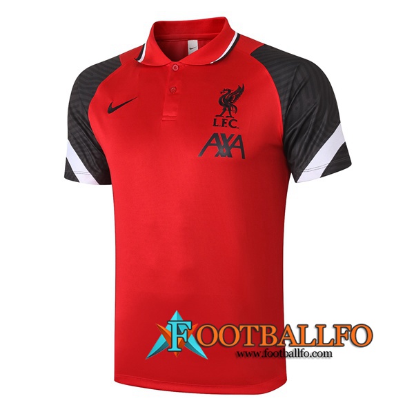 Polo Futbol FC Liverpool Roja/Negro 2020/2021