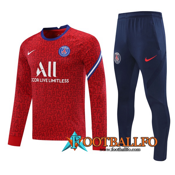 Chandal Futbol + Pantalones PSG Roja 2020/2021