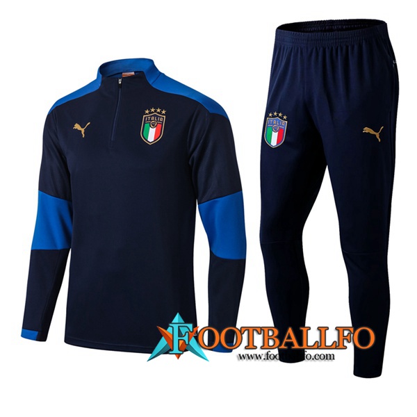 Chandal Futbol + Pantalones Italia Azul Marin 2020/2021