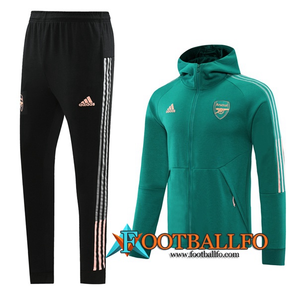 Chandal Futbol - Chaqueta con capucha + Pantalones Arsenal Verde 2020/2021