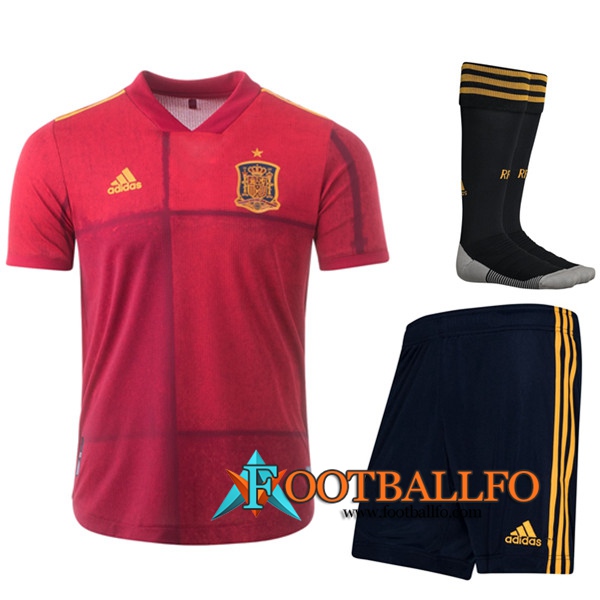 Traje Camisetas Futbol España Primera (Cortos+Calcetines) 2020/2021