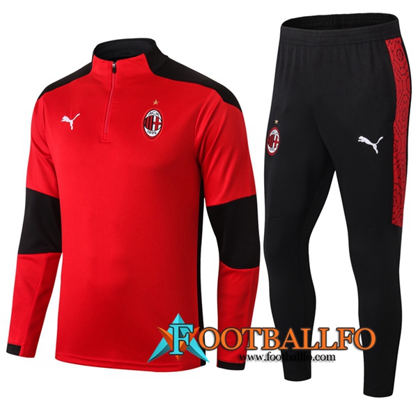 Chandal Futbol + Pantalones Milan AC Roja 2020/2021