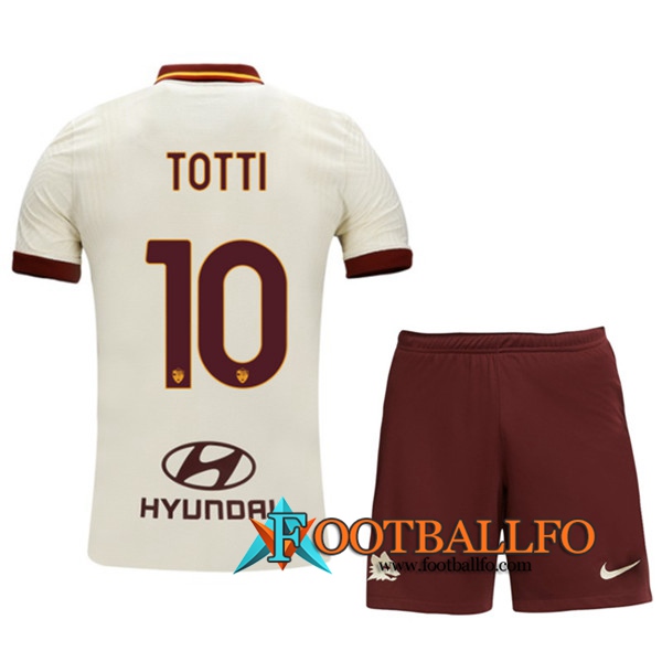 Camisetas Futbol AS Roma (TOTTI 10) Ninos Segunda 2020/2021
