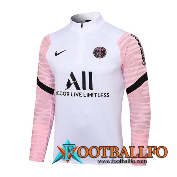 Sudadera De Entrenamiento Jordan PSG Rosa/Blanca 2021/2022