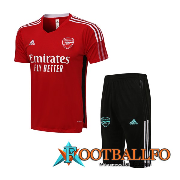 Camiseta Entrenamiento FC Arsenal + Cortos Rojo/Blanca 2021/2022