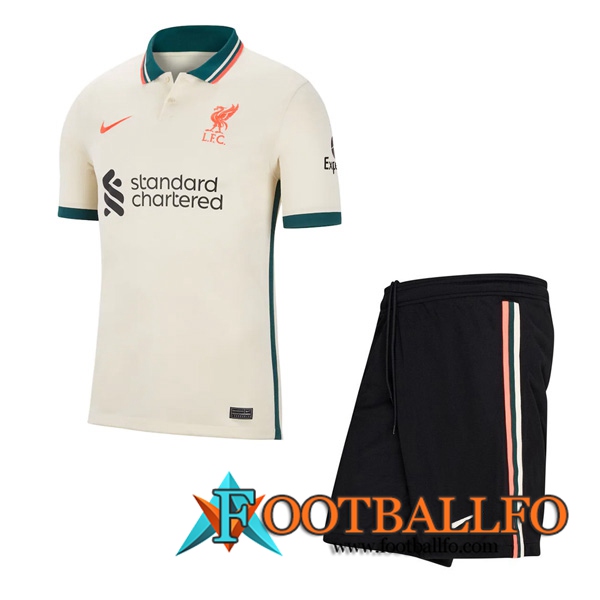 Traje Camiseta Futbol FC Liverpool Alternativo + Cortos 2021/2022