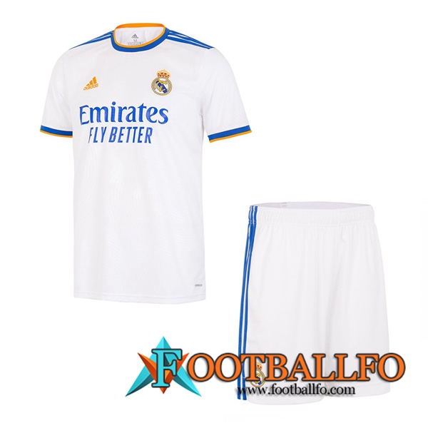 Traje Camiseta Futbol Real Madrid Titular + Cortos 2021/2022