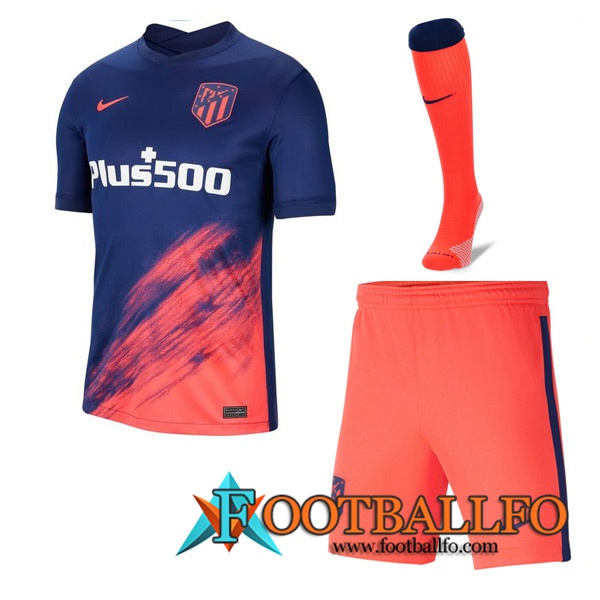 Traje Camiseta Futbol Atletico Madrid Alternativo (Cortos + Calcetines) 2021/2022