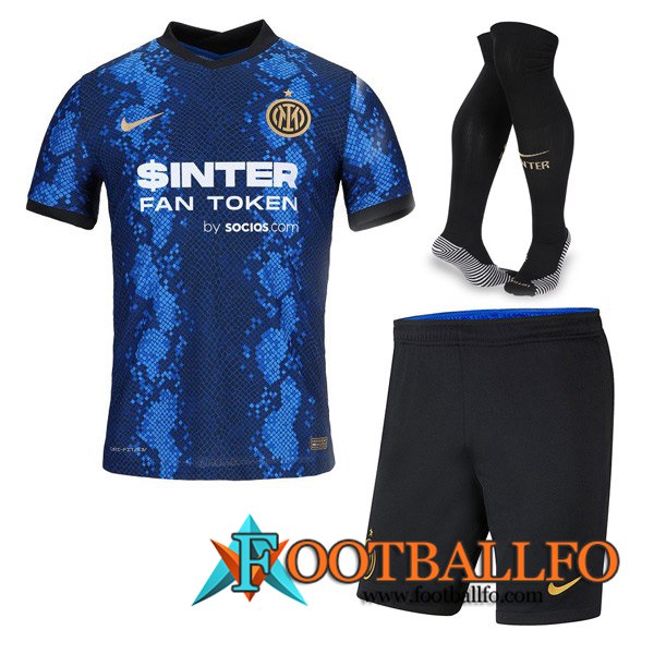 Traje Camiseta Futbol Inter Milan Titular (Cortos + Calcetines) 2021/2022