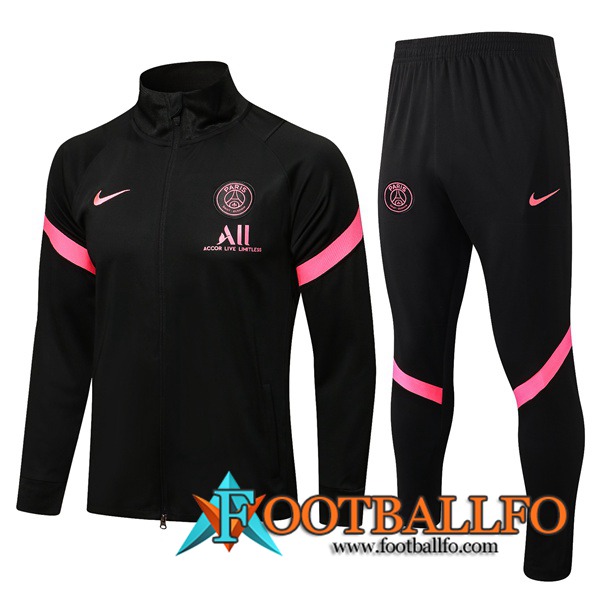 Chandal Equipos De Futbol - Chaqueta Jordan PSG Negro/Rosa 2021/2022 -1