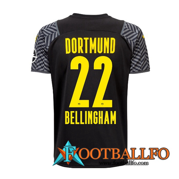 Camiseta Futbol Dortmund BVB (Bellingham 22) Alternativo 2021/2022
