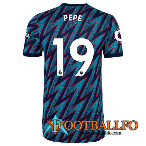 Camiseta Futbol FC Arsenal (Nicolas Pepe 19) Tercero 2021/2022