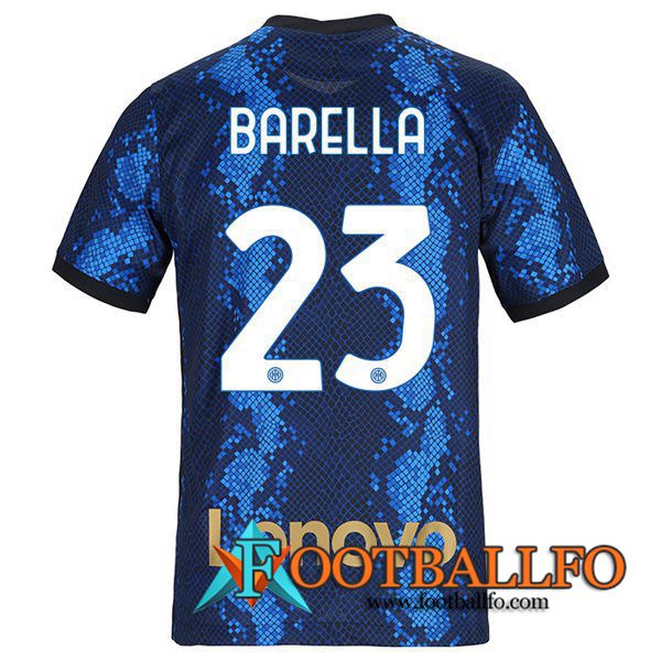 Camiseta Futbol Inter Milan (BARELLA 23) Titular 2021/2022