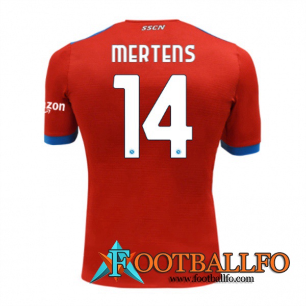 Camiseta Futbol SSC Napoli (MERTENS 14) Tercero 2021/2022