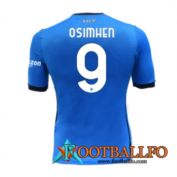 Camiseta Futbol SSC Napoli (OSIMHEN 9) Titular 2021/2022