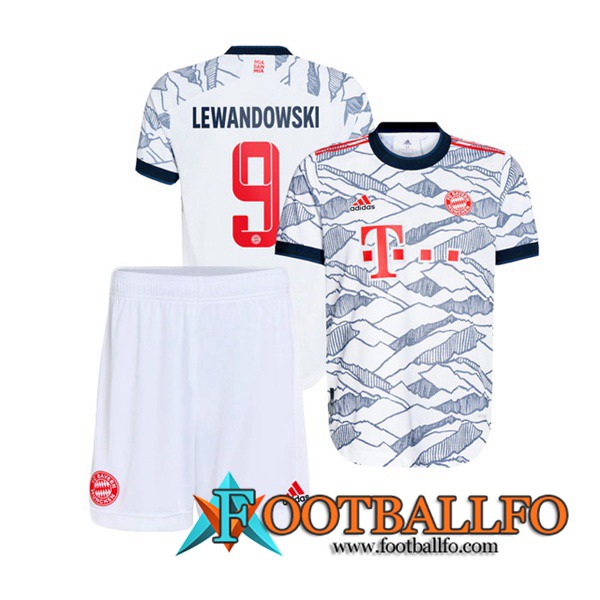 Camiseta Futbol Bayern Munich (Lewandowski 9) Ninos Tercero 2021/2022
