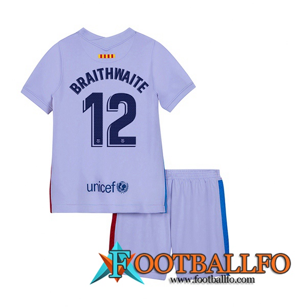 Camiseta FutbolFC Barcelona (Martin Brathwaite 12) Ninos Alternativo 2021/2022
