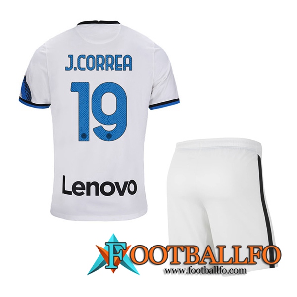 Camiseta Futbol Inter Milan (J.CORREA 19) Ninos Alternativo 2021/2022