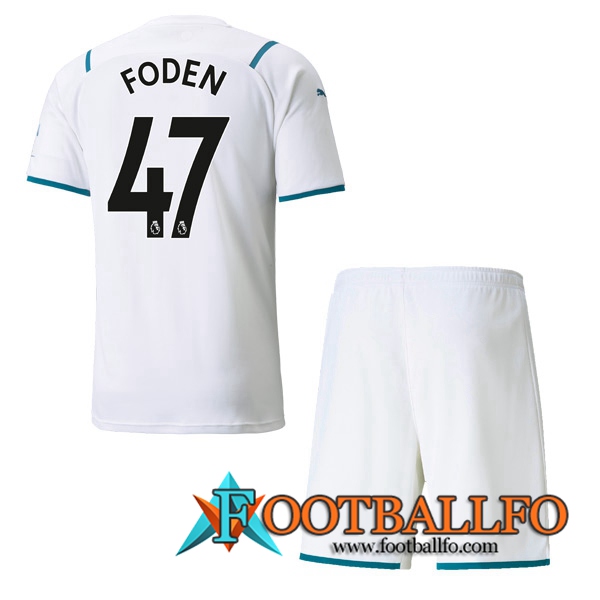 Camiseta Futbol Manchester City (FODEN 47) Ninos Alternativo 2021/2022