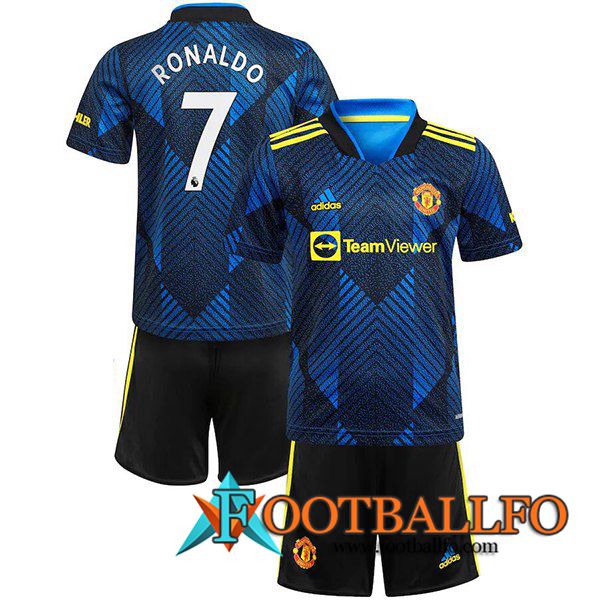 Camiseta Futbol Manchester United (Ronaldo 7) Ninos Tercero 2021/2022