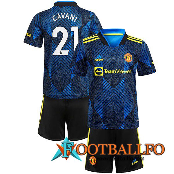 Camiseta Futbol Manchester United (Cavani 21) Ninos Tercero 2021/2022