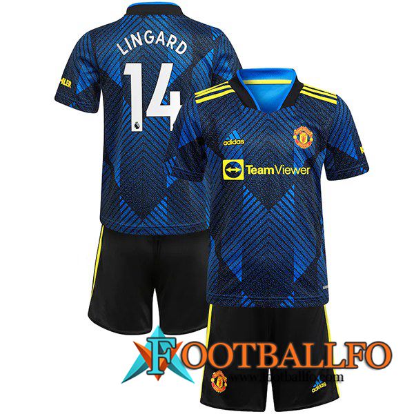 Camiseta Futbol Manchester United (Lingard 14) Ninos Tercero 2021/2022