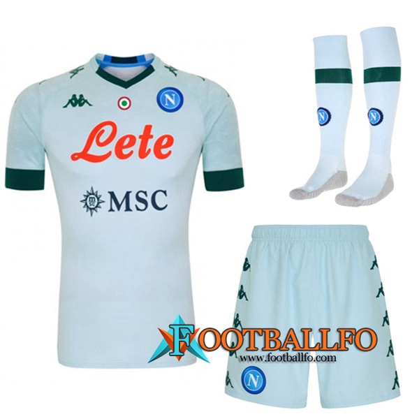 Traje Camiseta Futbol SSC Napoli Segunda (Cortos+Calcetines) 2020/2021