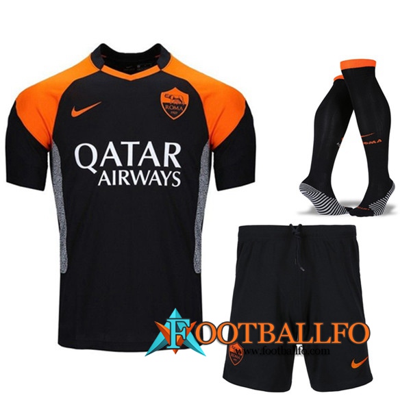 Traje Camiseta Futbol Foot AS Roma Tercera (Cortos+Calcetines) 2020/2021