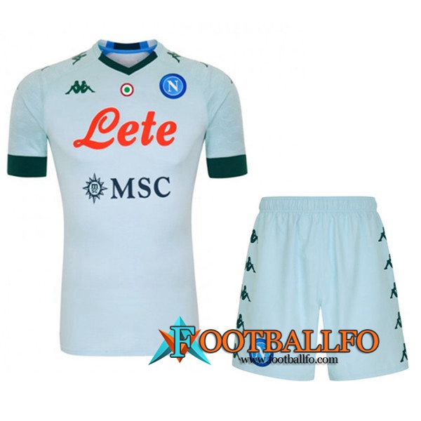 Traje Camiseta Futbol Foot SSC Napoli Segunda + Cortos 2020/2021