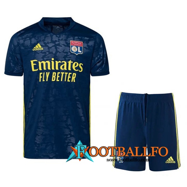 Traje Camiseta Futbol Foot Lyon OL Tercera + Cortos 2020/2021