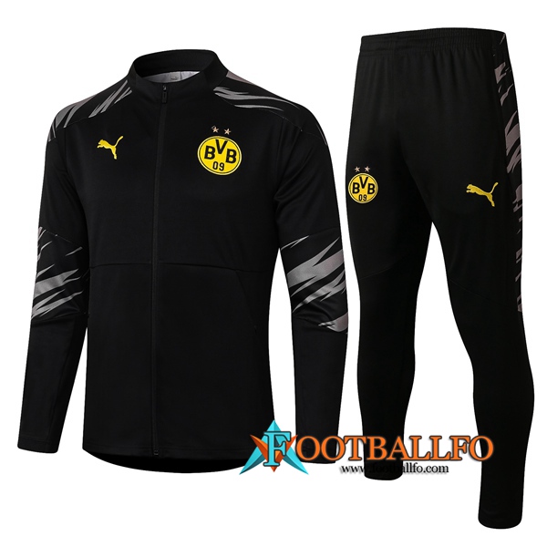 Chandal Futbol - Chaqueta + Pantalones Dortmund BVB Negro 2020/2021