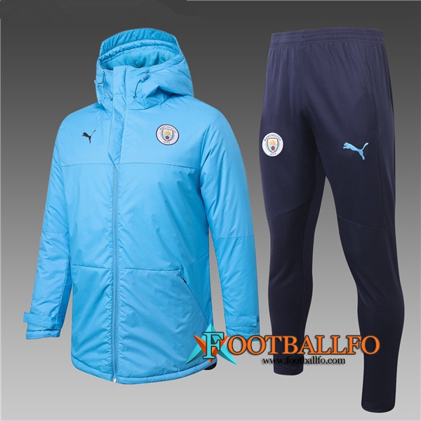 Chaqueta de Plumas Manchester City Azul + Pantalones 2020/2021
