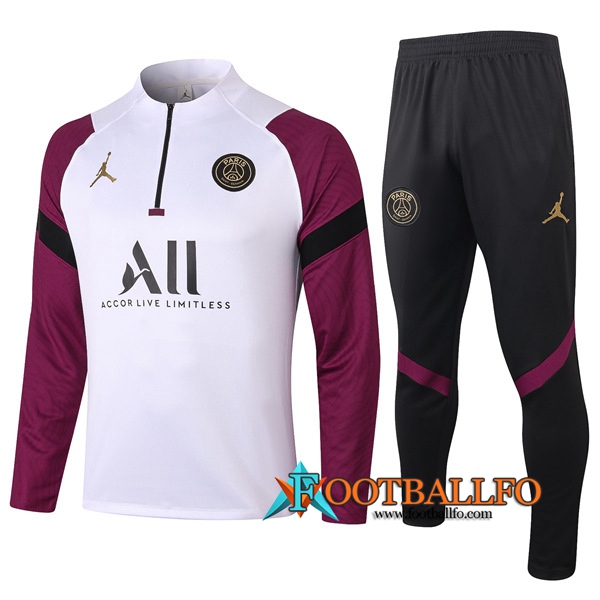 Chandal Futbol - Chaqueta + Pantalones PSG Jordan Blanco/Violet 2020/2021