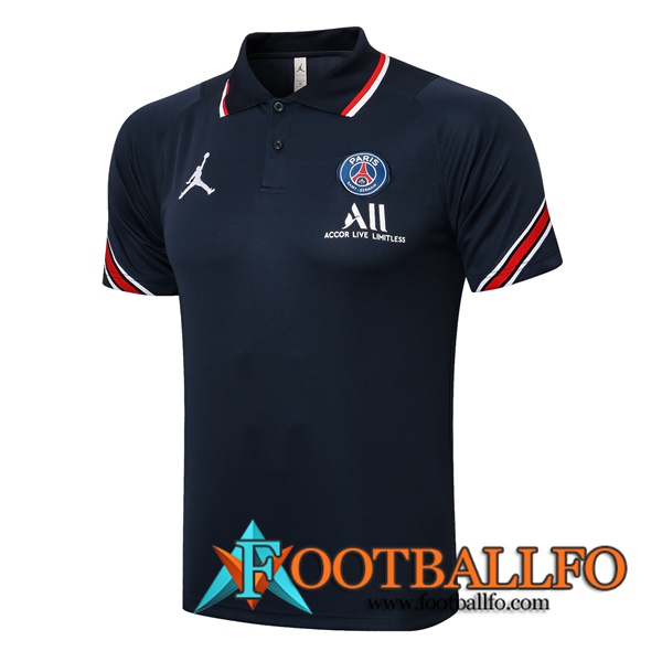 Camiseta Polo Jordan PSG Azul Marino 2021/2022