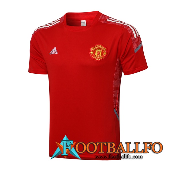 Camiseta Polo Manchester United Blanca/Rojo 2021/2022 -02