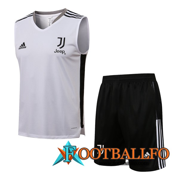 Camiseta Entrenamiento sin mangas Juventus + Cortos Negro/Blanca 2021/2022
