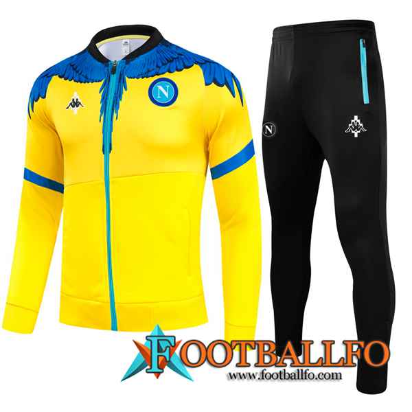 Tienda Chandal Equipos De Futbol - Chaqueta SSC Napoli Ninos Azul/Amarillo  2021/2022