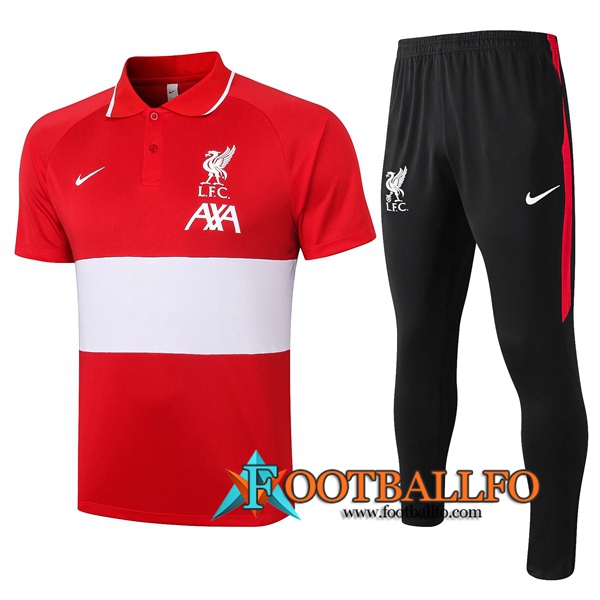 Polo Futbol Paris FC Liverpool + Pantalones Blanco/Roja 2020/2021