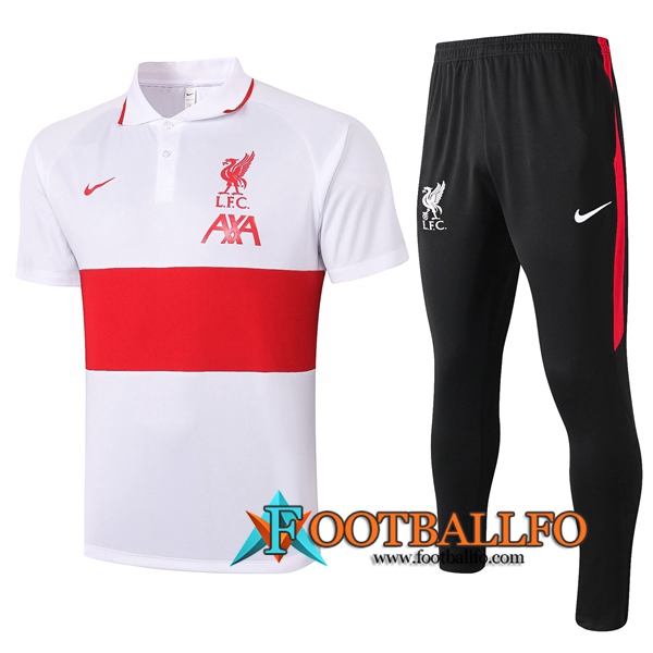 Polo Futbol Paris FC Liverpool + Pantalones Roja/Blanco 2020/2021