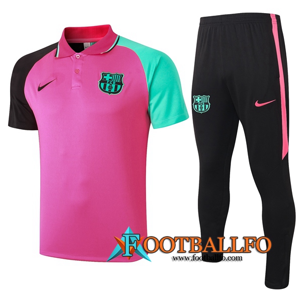 Polo Futbol Paris FC Barcelona + Pantalones Rosa/Negro 2020/2021