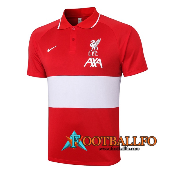 Polo Futbol FC Liverpool Roja/Blanco 2020/2021