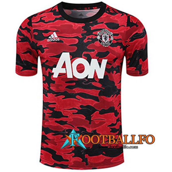 Camiseta Entrenamiento Manchester United Negro/Roja 2020/2021