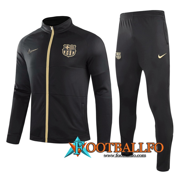 Chandal Futbol - Chaqueta + Pantalones FC Barcelona Negro 2020/2021