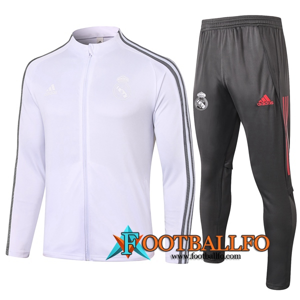 Chandal Futbol - Chaqueta + Pantalones Real Madrid Blanco 2020/2021