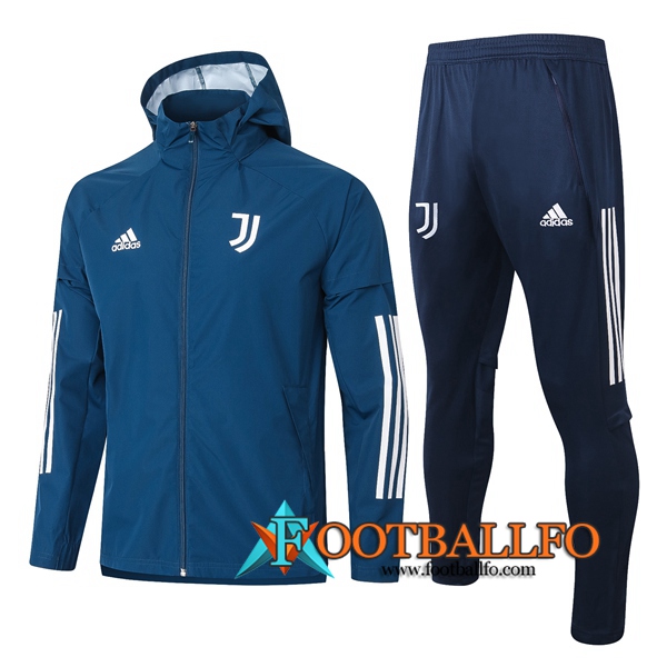Chandal Futbol - Chaqueta Rompevientos + Pantalones Juventus Azul 2020/2021