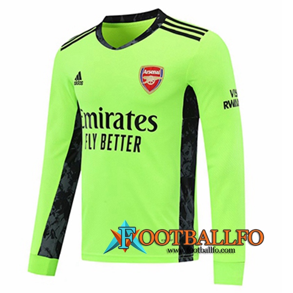 Camisetas Futbol Arsenal Portero Verde Manga Larga 2020/2021