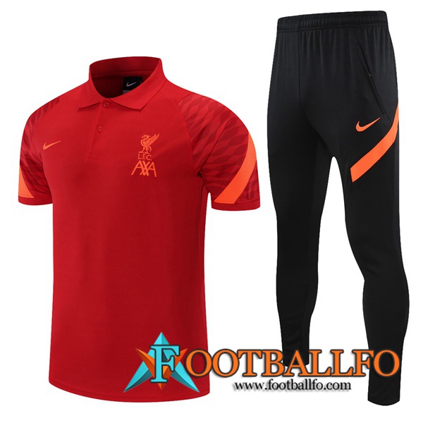 Camiseta Polo FC Liverpool + Pantalones Orange/Rojo 2021/2022