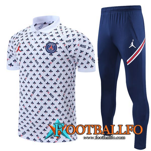 Camiseta Polo Jordan PSG + Pantalones Blanca/Noir 2021/2022